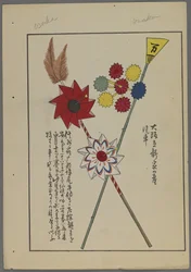 Juguetes japoneses, de Unai no tomo (Amigos de un niño) por Shimizu Seifu, 1891-1923. Molinetes.